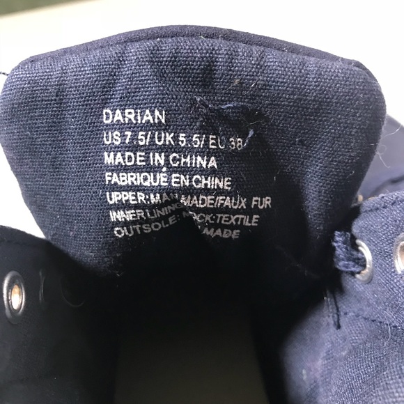 Navy blue canvas sneakers - Picture 3 of 3